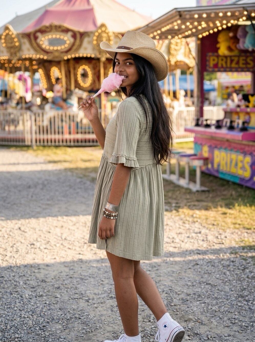 Free People Sage Green Tunic Size XS | Boho | Festival | Cool Girl | Peasant